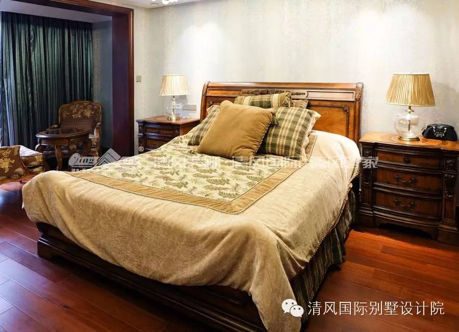 實拍清風裝飾，美式古典樣板房，體味得體有度的優雅