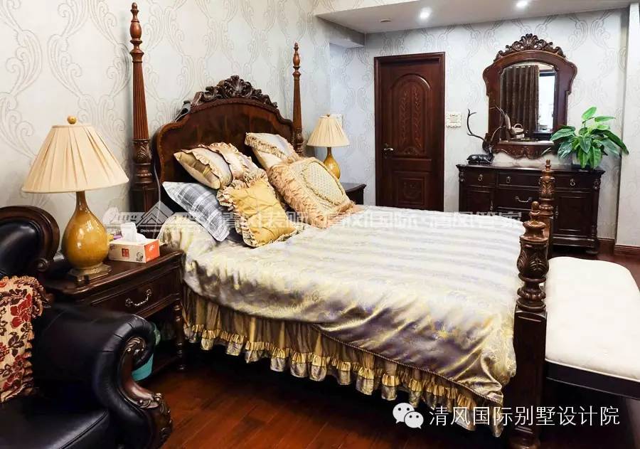 實拍清風裝飾，美式古典樣板房，體味得體有度的優雅