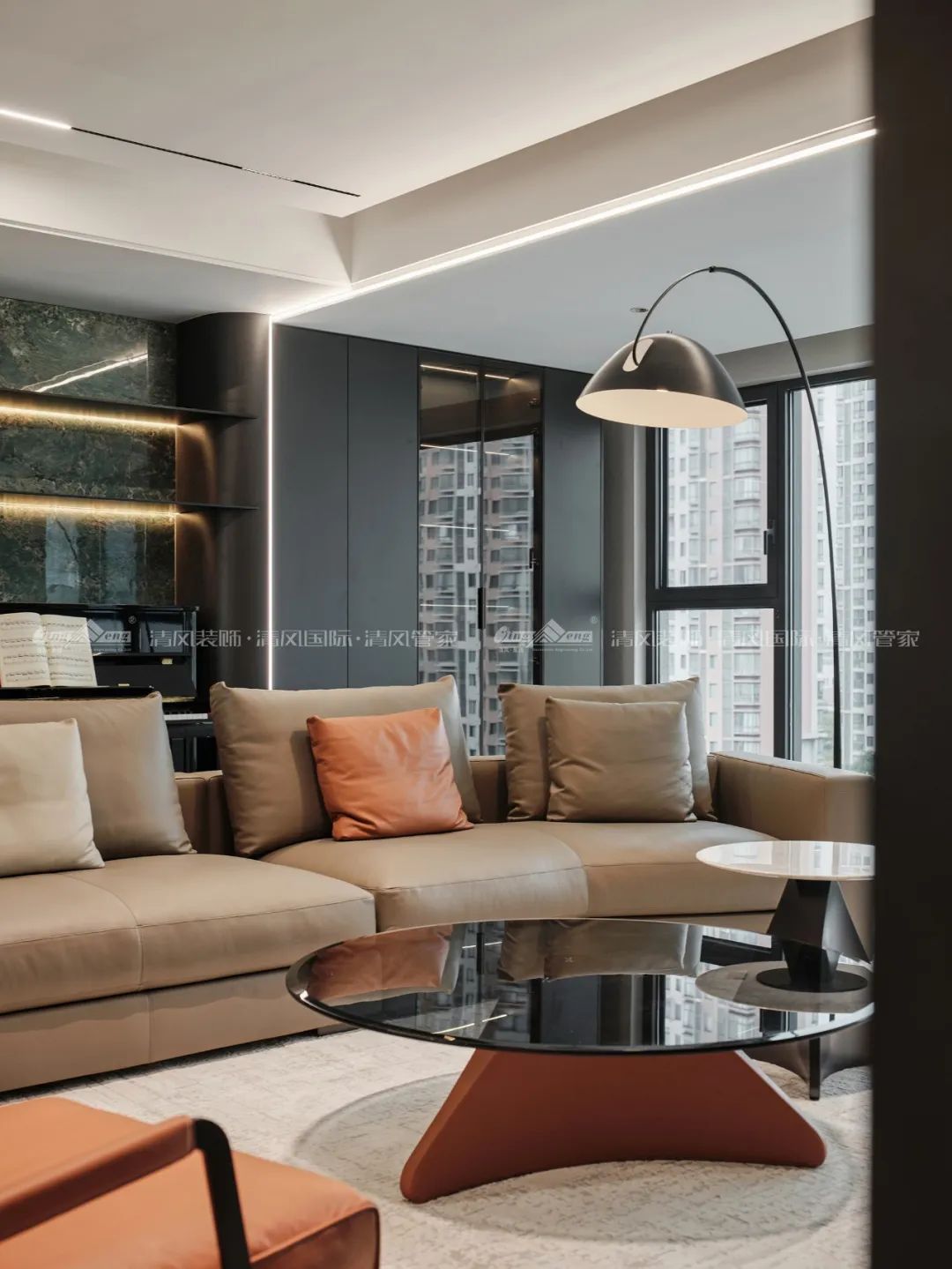 賞·析|198㎡現(xiàn)代輕奢，與精致主義撞個(gè)滿(mǎn)懷！