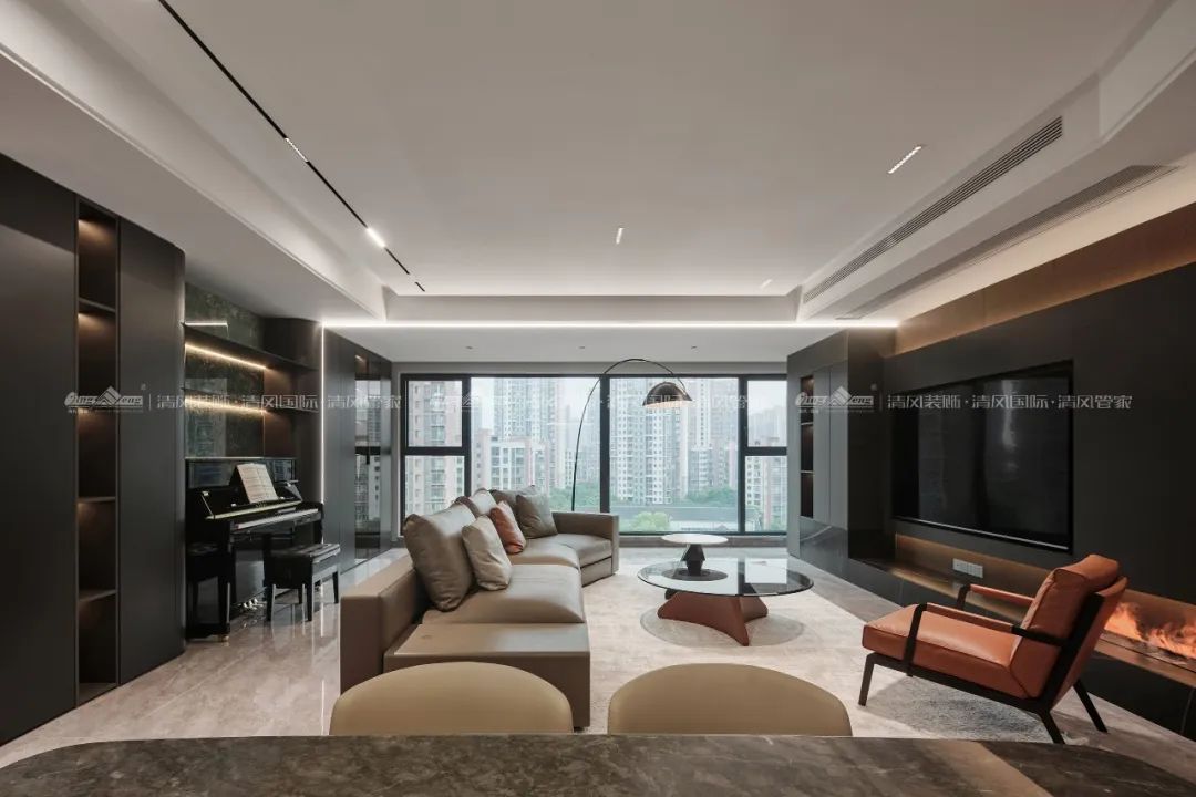 賞·析|198㎡現(xiàn)代輕奢，與精致主義撞個(gè)滿(mǎn)懷！