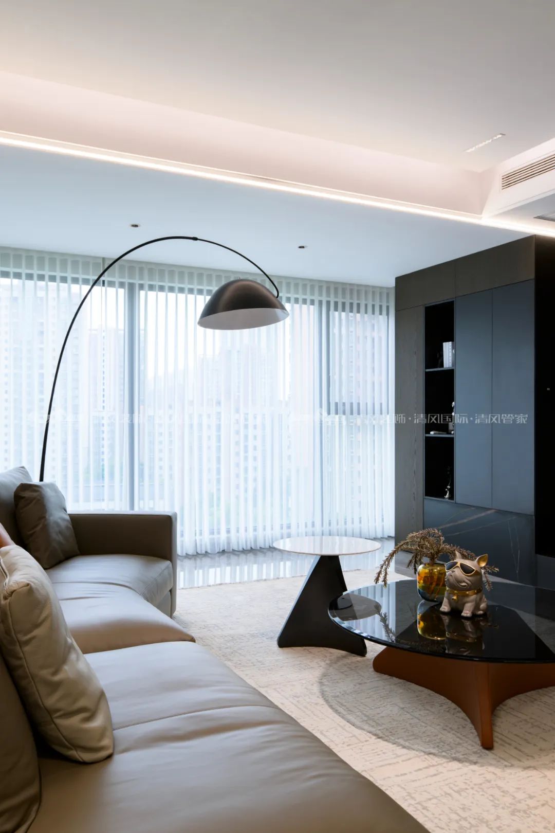 賞·析|198㎡現(xiàn)代輕奢，與精致主義撞個(gè)滿(mǎn)懷！