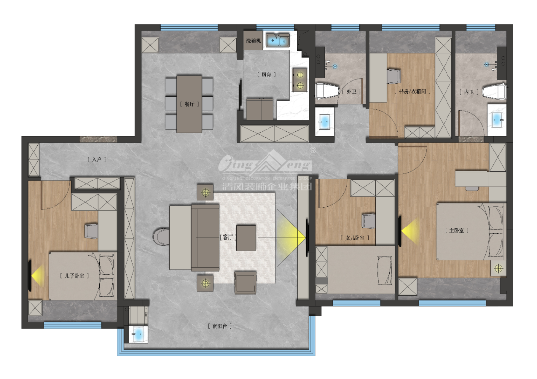 賞·析|140㎡現(xiàn)代簡(jiǎn)約，溫馨舒適感拉滿！
