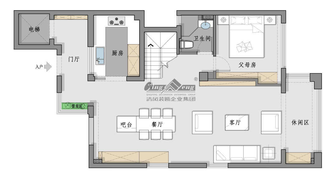 賞·析|300㎡輕法混搭風(fēng)，時(shí)尚溫馨感拉滿！
