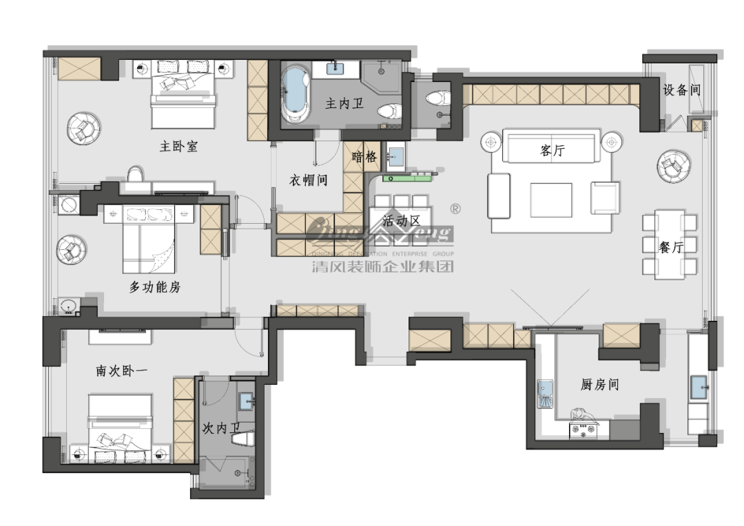 賞·析|236㎡現代簡約，歸心之居太好住啦！