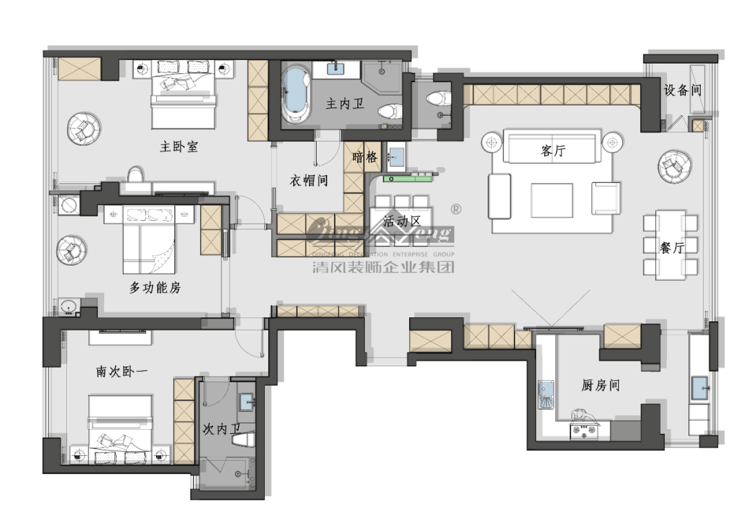賞·析|236㎡現(xiàn)代簡約，歸心之居太好住啦！